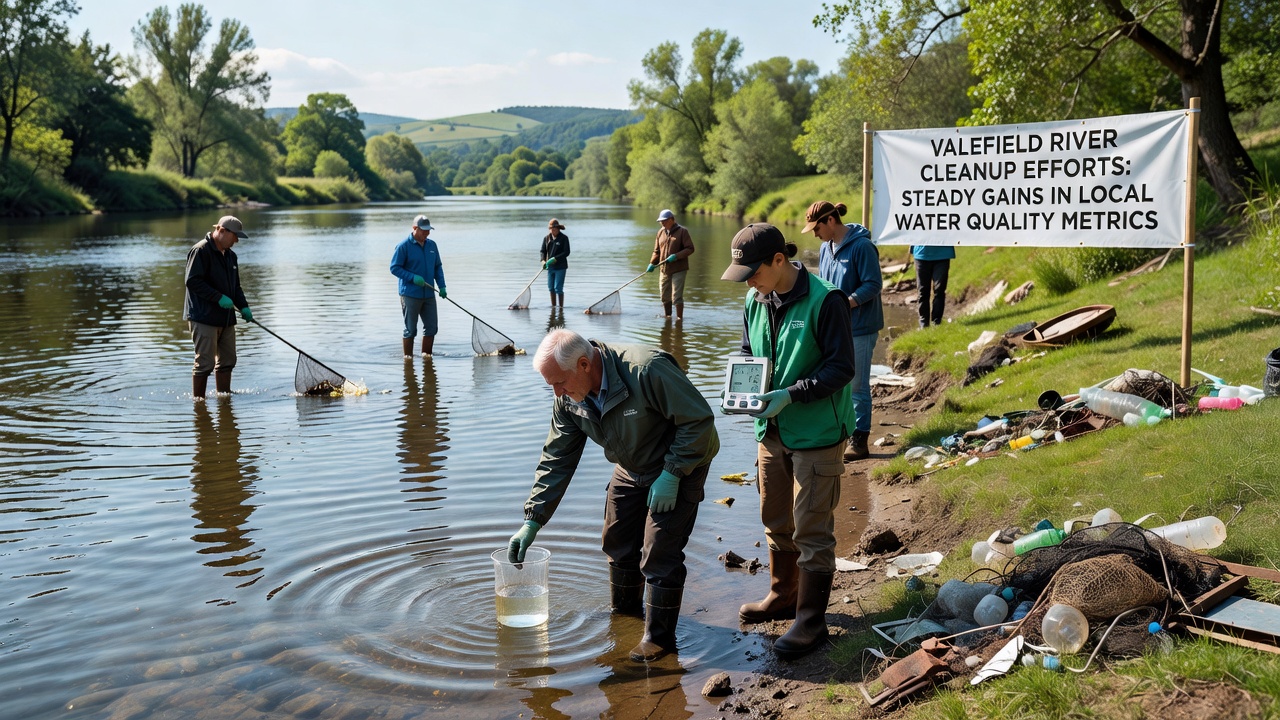 Water sampling equipment deployed at a Valefield River monitoring station